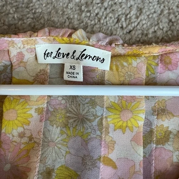 For Love & Lemons floral chiffon top - Picture 10 of 11